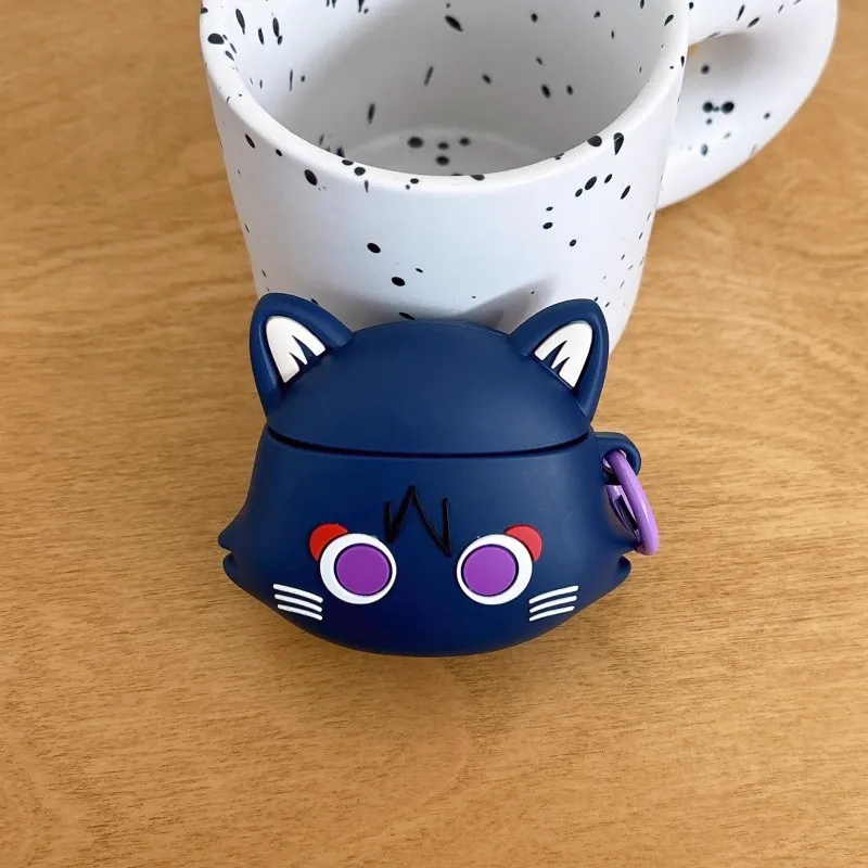 Genshin Impact Scaramouche Wanderer Cat Cosplay for AirPods 1 2 3 Airpod Pro Key Chain Wireless Earphone Bluetooth Headset Case