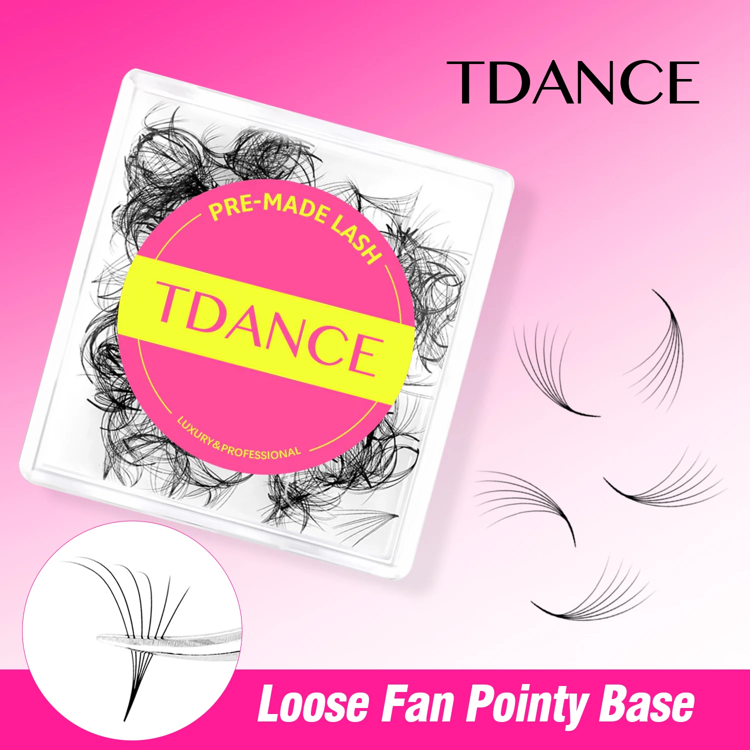 Eyelash Extension Medium - TDANCE Loose Fans Pointy Base Premade