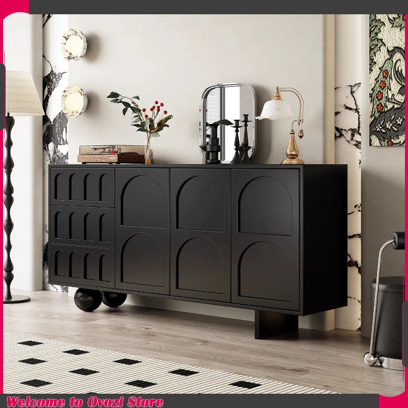 

Large Corner Cabinet Black Display Living Room Modern Storage Cabinet Accent Arcade Entryway Szafki do salonu Home furniture