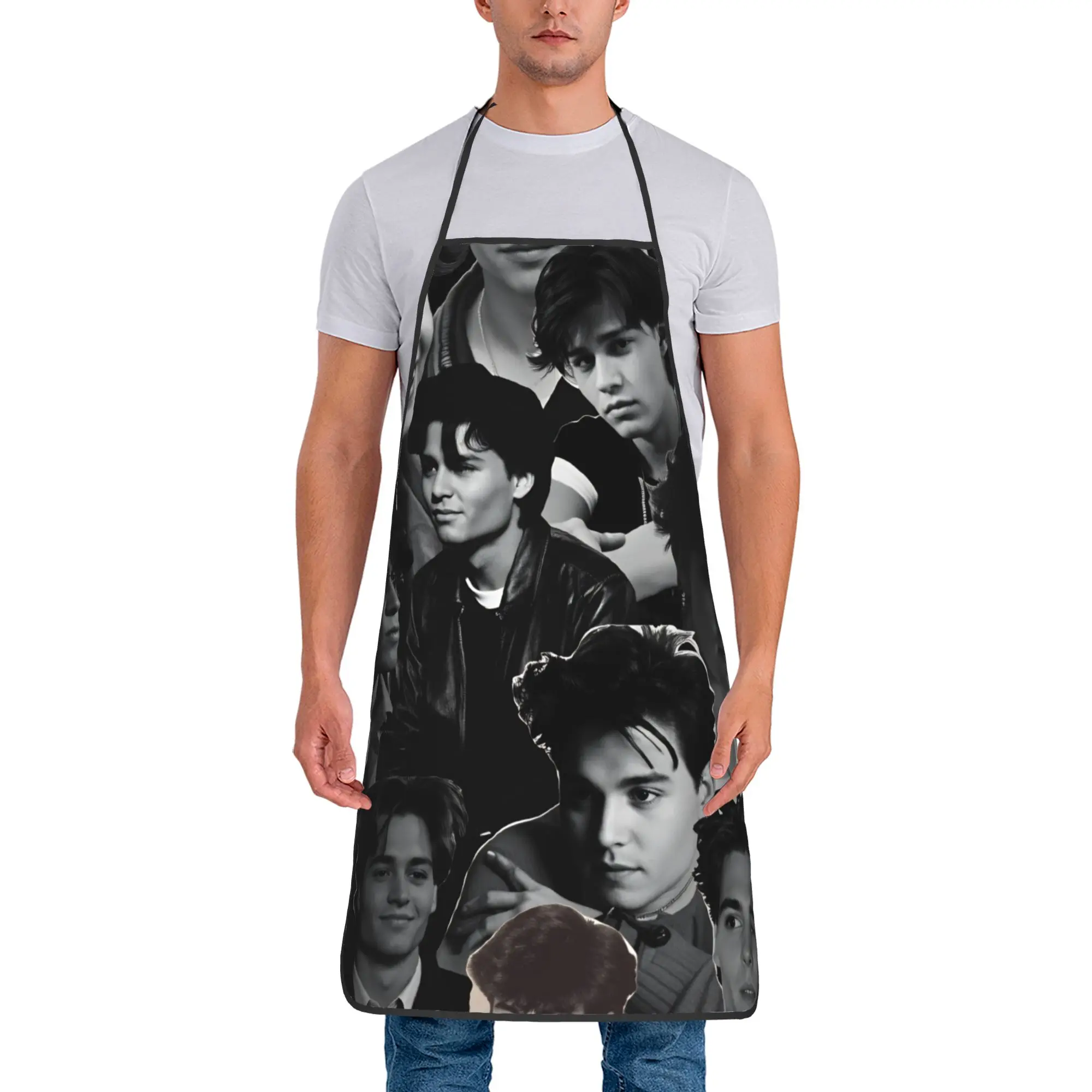 

Johnny Depp Love Apron Adult Home Kitchen Accessories Cleaning Fashionable Aprons without Pocket