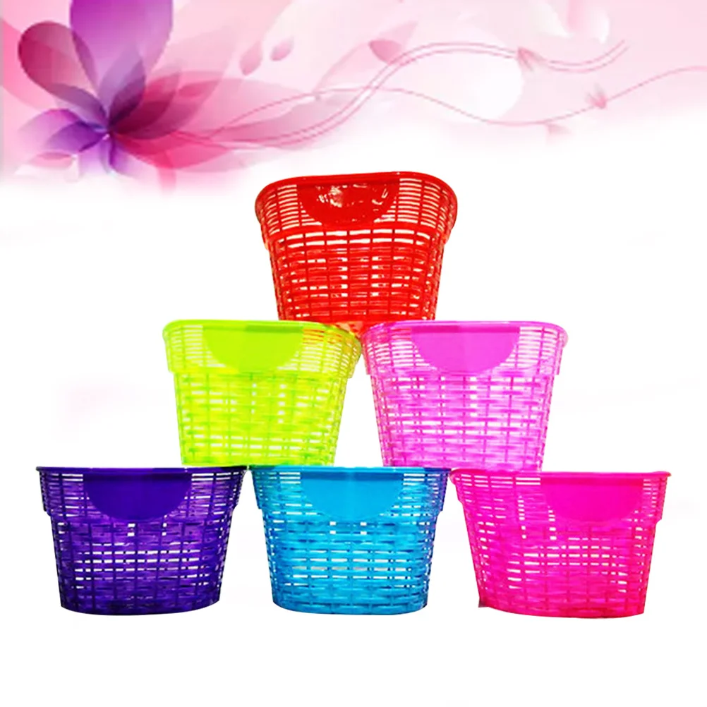 

Plastic Bike Basket Common Size 12-20 Inch Front Handlebar Storage Basket Scratch Resistant Water Resistant Cycling