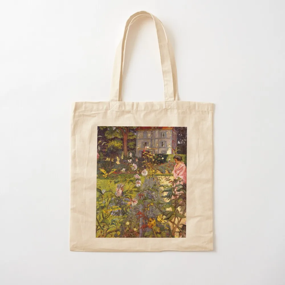 édouard Vuillard - Garden at Vaucresson Tote Bag Shopping bags Lady bags sac pour femme