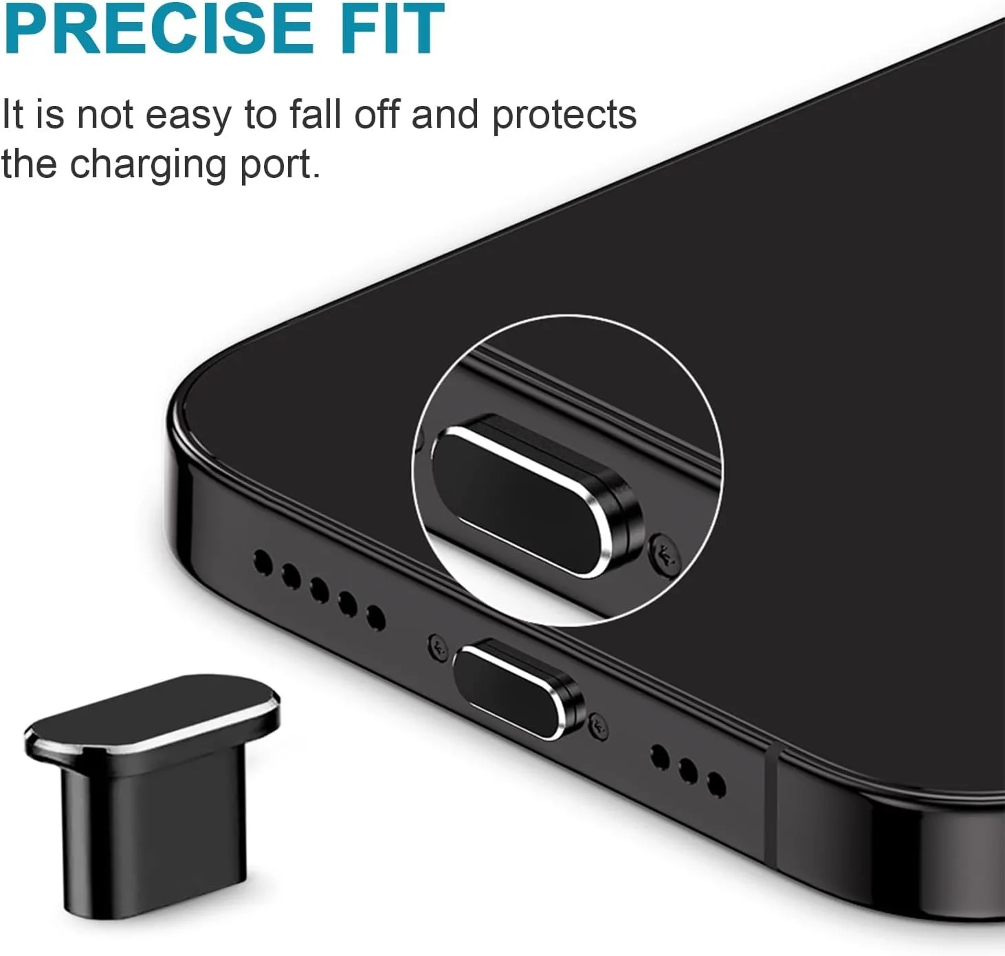 Type-C Dust Plug & Cleaning Stick, Anti-dust Port Cover for IPhone15/16/17, Galaxy S8-S24, iPad Phone Charging Protector