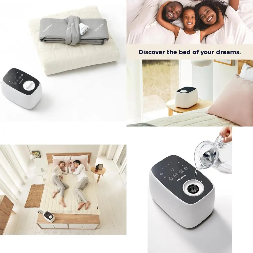 

Eco-Friendly Dual Temperature Water Heated Mattress Pad - EMF-Free, Non-Electric Queen Size Bed Warmer