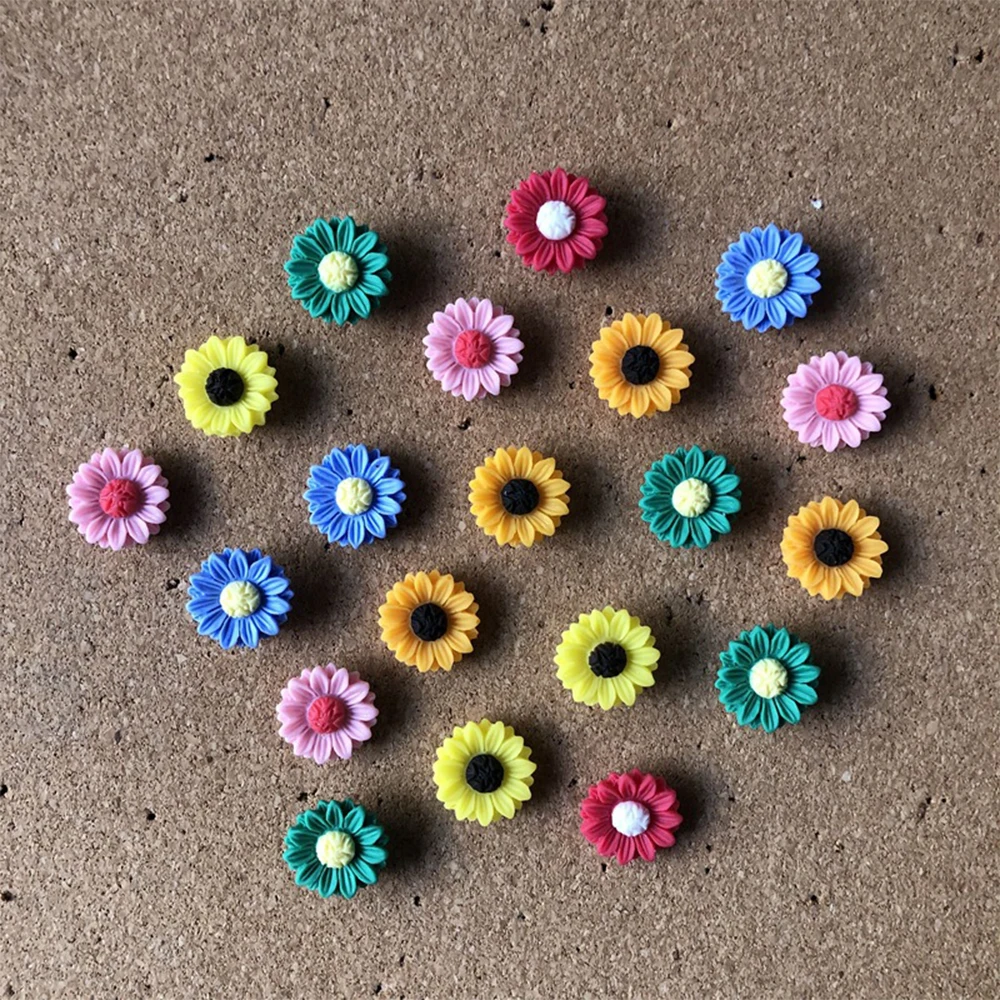 

Sun Flower Shape Thumbtack Push Pins Thumb Tacks Notice Board Cork Board Paper Photo Wall Studs Pins Sationery Office Supplies