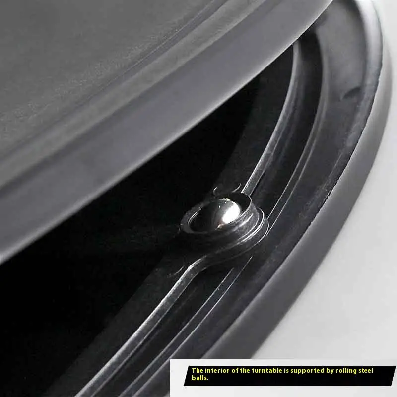 Practical 8" 20cm Black Plastic Turntable Round Bonsai 360 Rotating Turntable For Monitor TV Turntable