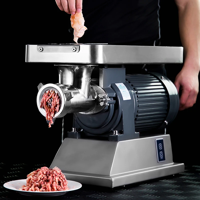 Meat Grinder Machine Electric Powerful Fish Mincer 2200W Stainless Steel Commercial Household Sausage Filler Maker