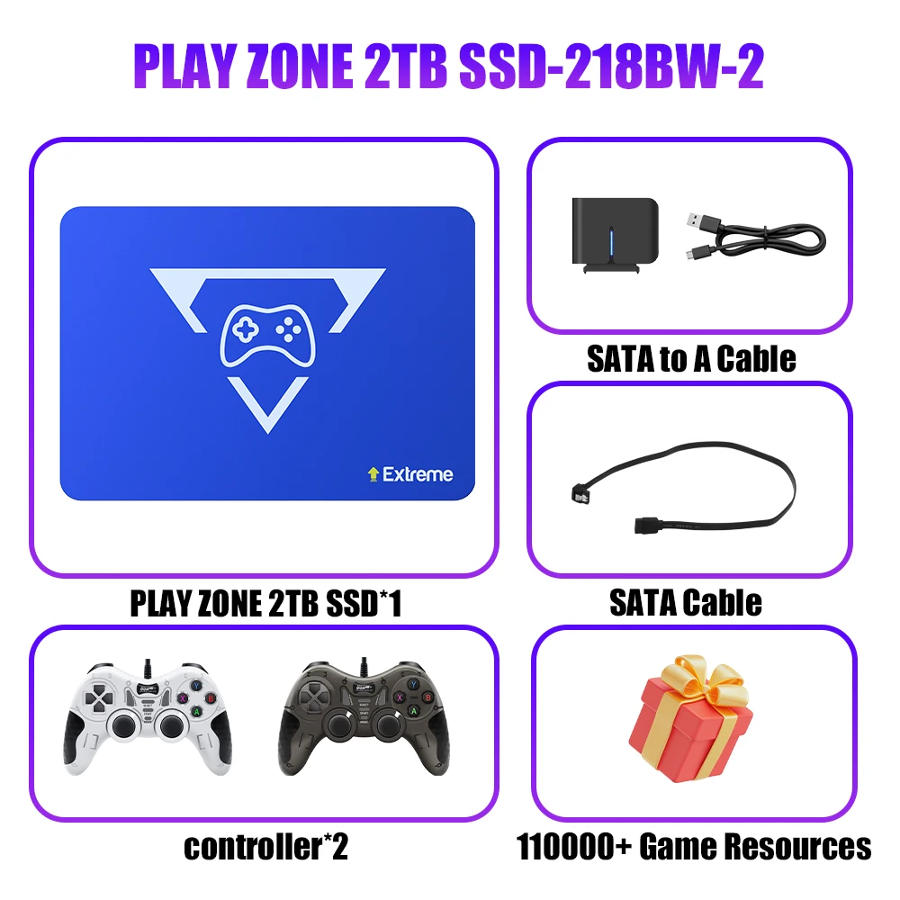 SSD PLAYZONE その他 2TB Launchbao+Retrobat+ Windows For SDD Game Retro 2T Extreme PlayZone その他