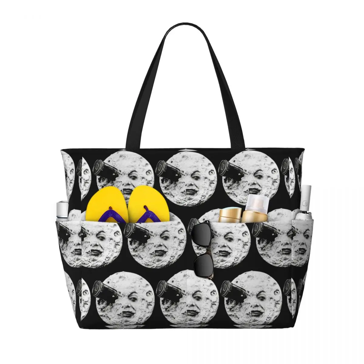 A Trip To The Moon Beach Tote Bag Sport Gym Yoga Duffle Large Tote Bag Women Travel Bag Fitness bag