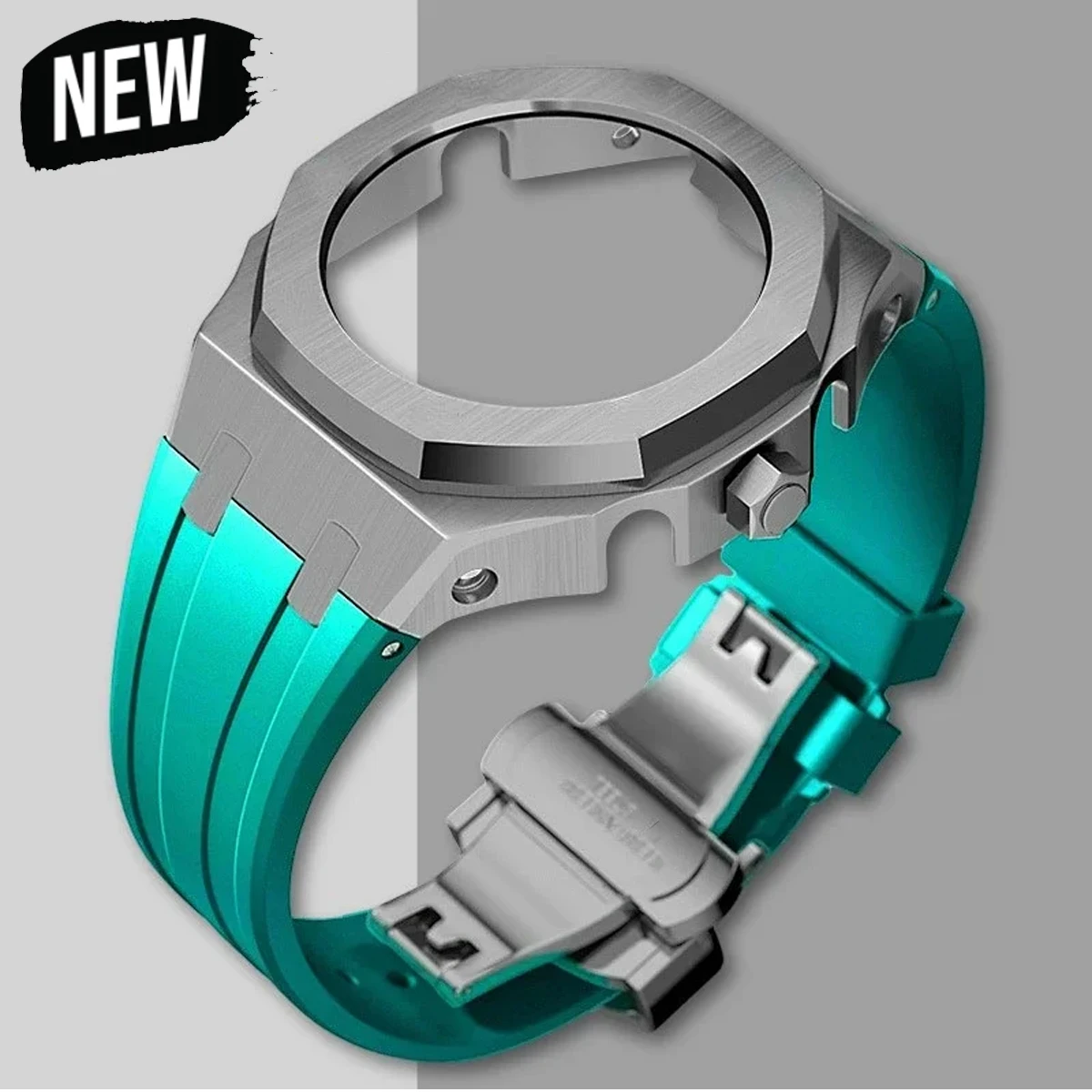 HOT Gen5 Casioak Stainless Steel Case for G-Shock GA2100 Mod Kits Modification Kit Metal Bezel Rubber Band for GA2110 GAB2100
