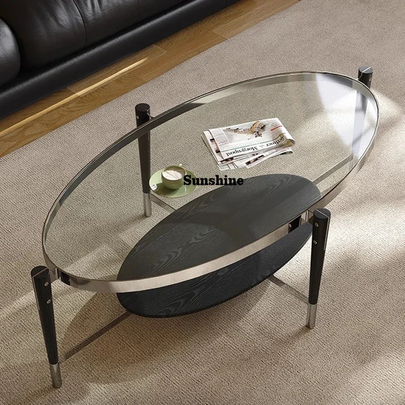 

Nordic Designer Coffee Table Unique Minimalist Italian Aesthetic Coffee Table Decoration Transparent Couchtisch Home Furniture
