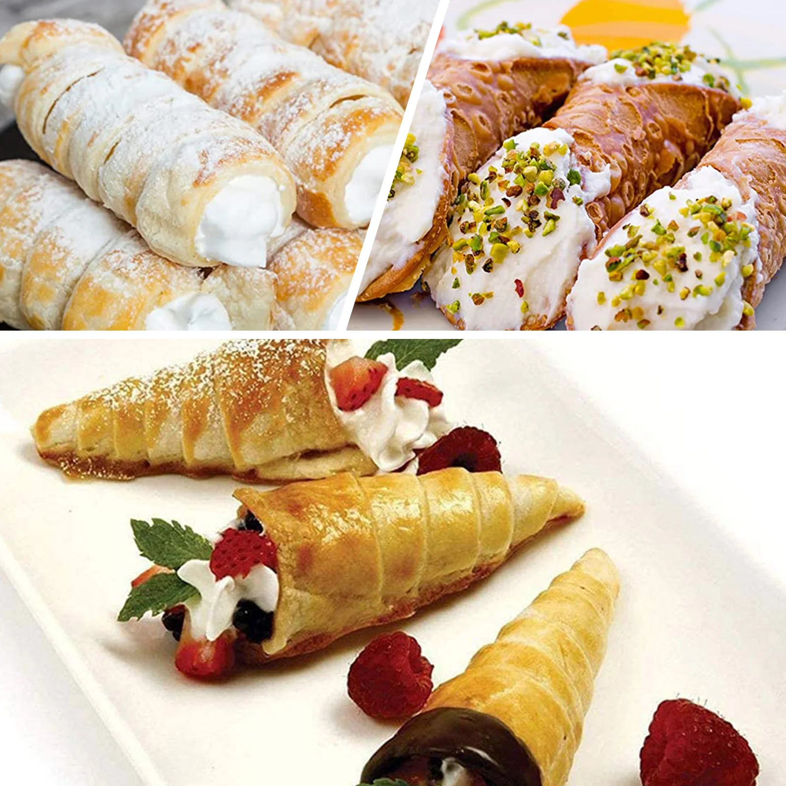 

Stainless Steel Croissant Mold Baking Tool Non stick Cone Shape Pastry Mold Easy Cleaning Reusable Home Dessert Shop Kitchen Bar