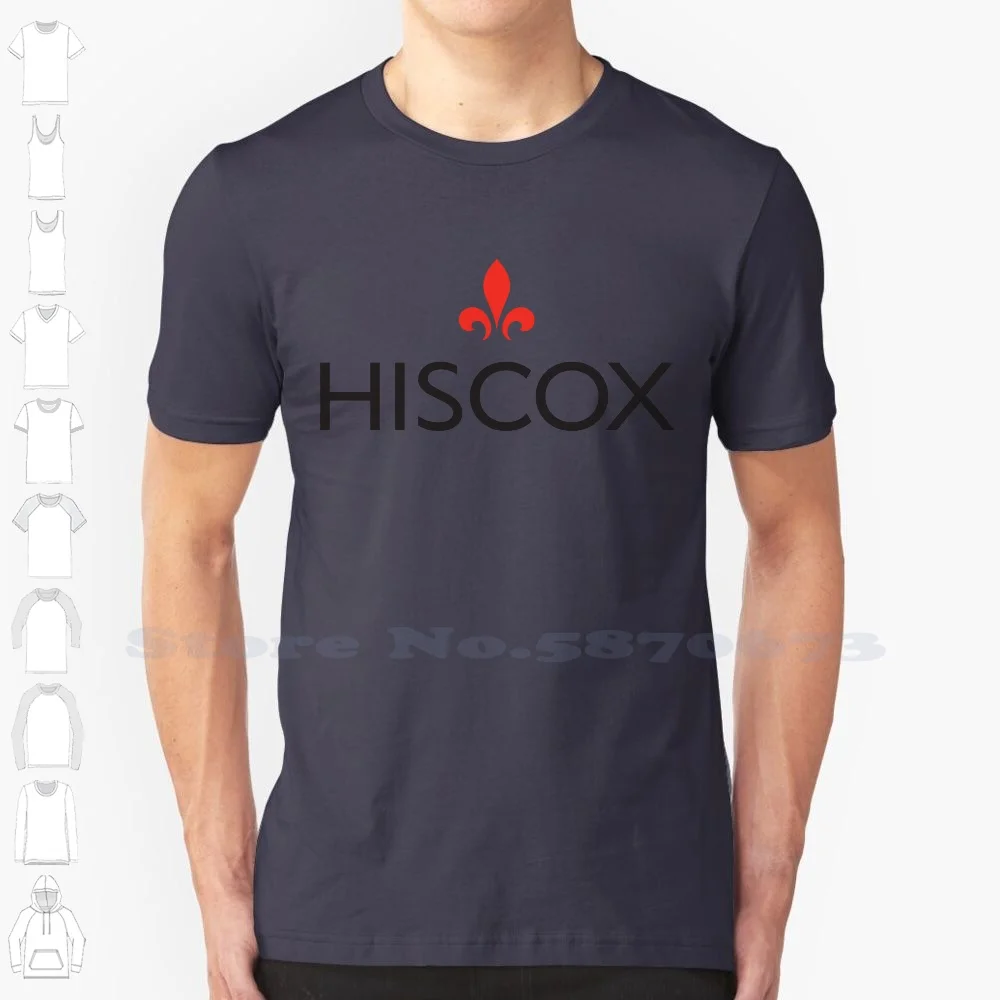 Camisetas de alta calidad con logotipo de Hiscox, camiseta de moda 100% de algodón, nuevas