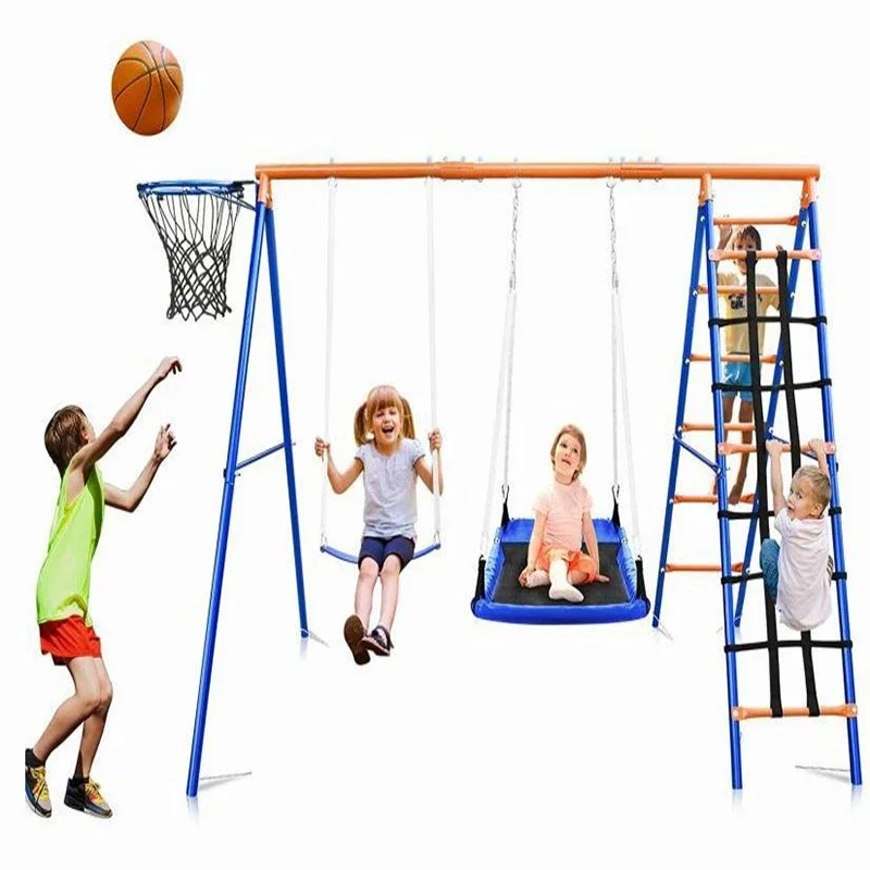 Outdoor Children Hanging Swing Chair Backyard Rope Round Spider Swing