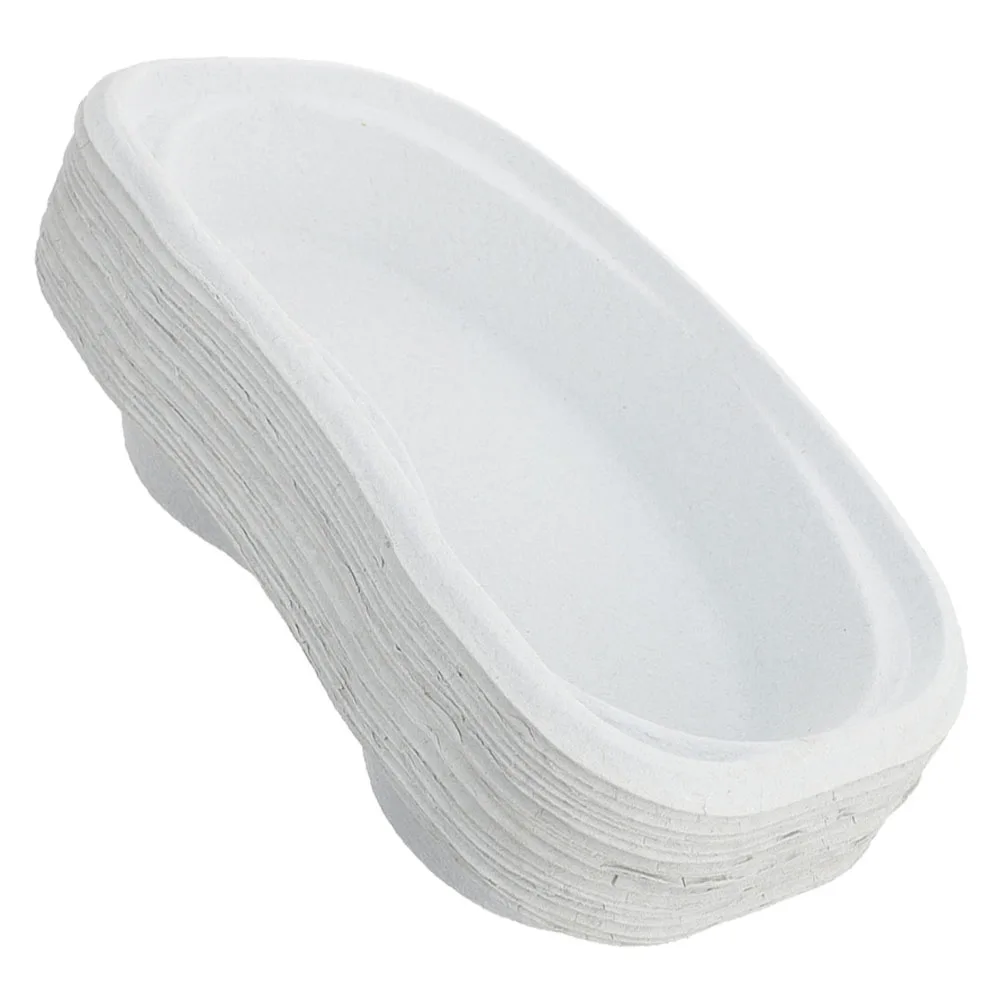 

30pcs Paper Pulp Kidney Shaped Tray Eco-Friendly Medical Multi-Use Tray For Injection Equipment Oral Instruments Vomit Surgical