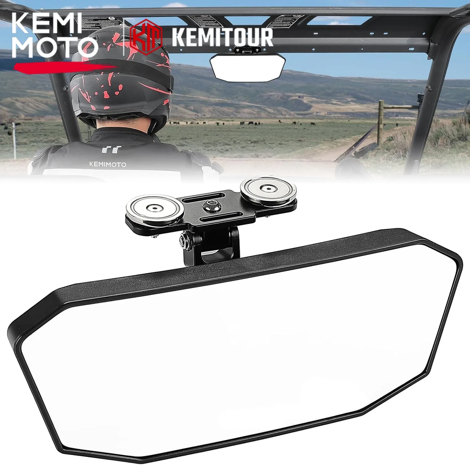 

Universal Magnetic Tractor Mirrors UTV Rear View Mirror Center Convex Mirror Fit for Tractors Forklifts Golf Carts Trucks