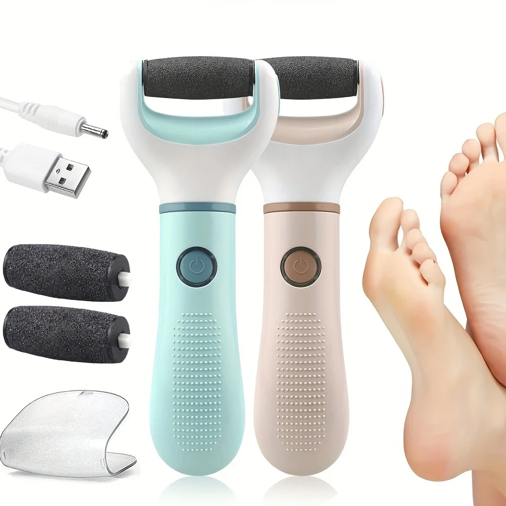 Molinillo de pies eléctrico inalámbrico automático, herramienta de pedicura para eliminar callos de piel muerta, grietas, piel dura y agrietada, limpiador de pies impermeable, 1 ud.