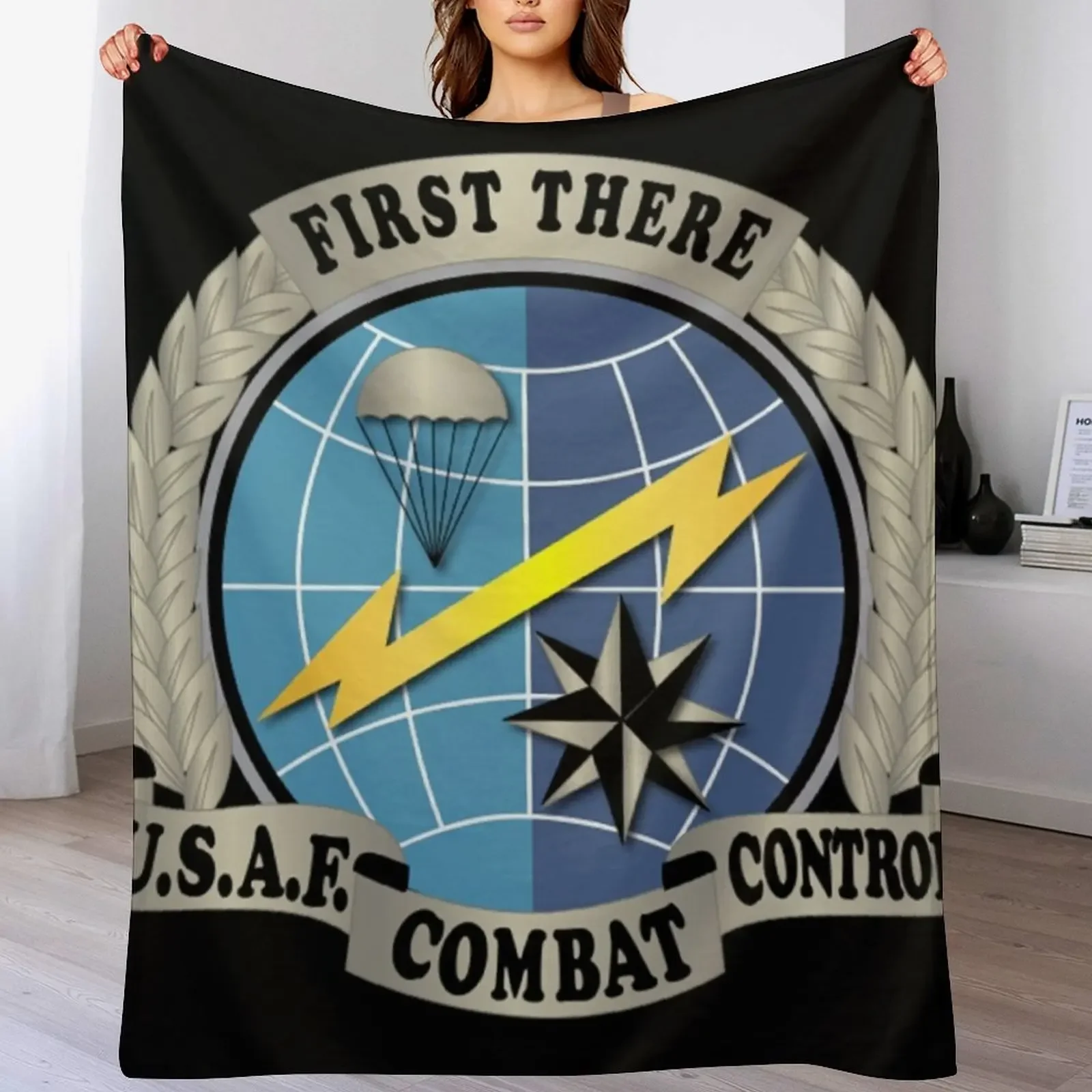 USAF - Combat Controller Badge No TxtShirt Throw Blanket Lightweight Warm Blanket for Indoor Outdoor Use