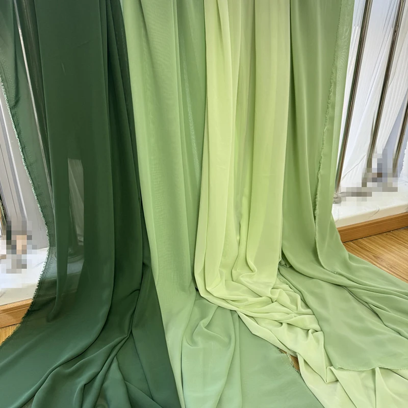 

Chiffon Curtain Fabric Clothing Wedding Decoration Avocado Green Sage Mint Yarn Layout Gauze DIY Home Deco Dress Material