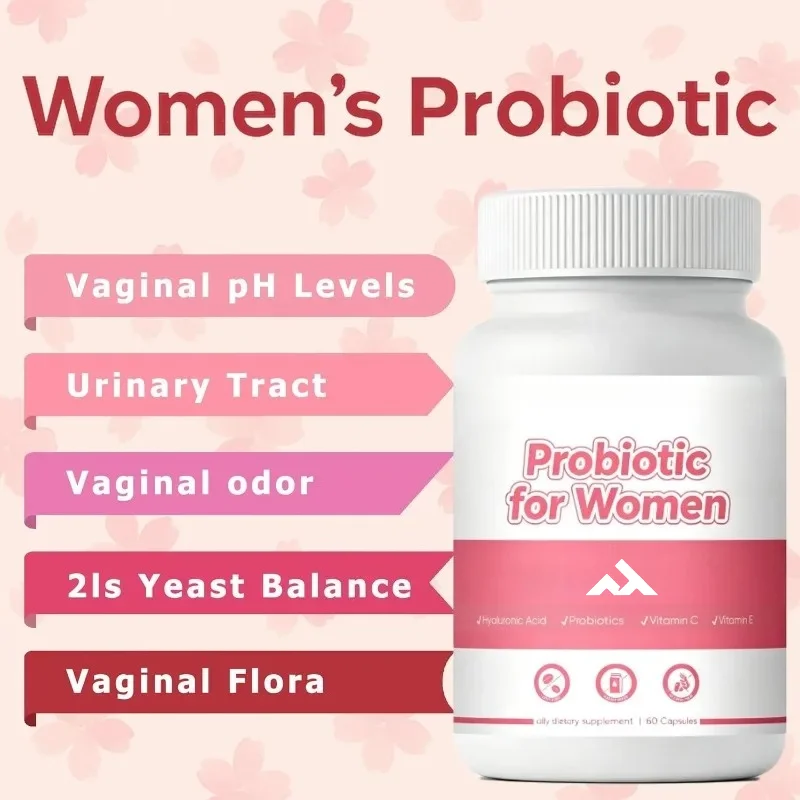 

Female Probiotic Capsules - Lactobacillus Strains, Cherry Blossom ,various Collagen Proteins, Hyaluronic , Prebiotics, Vitamin C