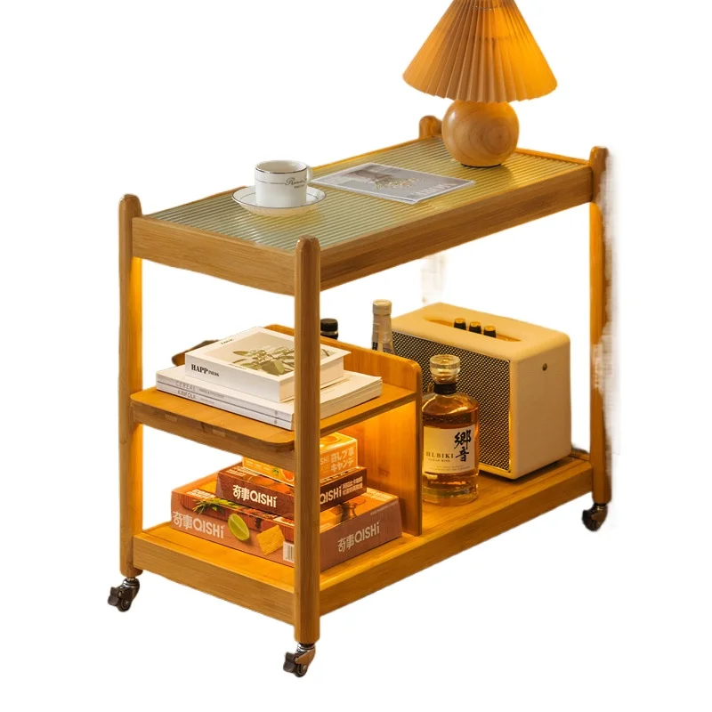 

Side mobile coffee table tea simple small mini corner sofa side bedside table trolley rack