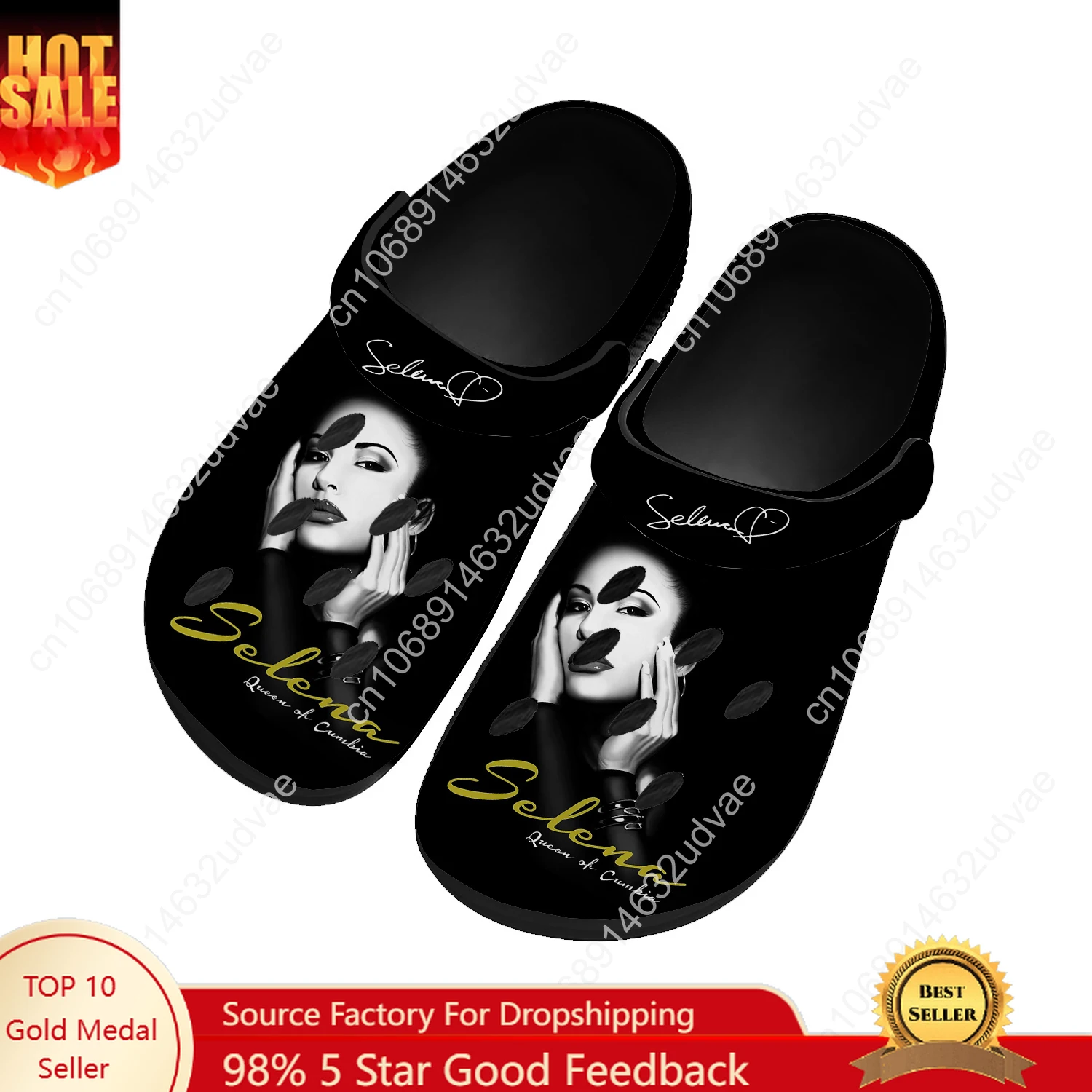 

Selena Quintanilla Water Shoes Men Womens High Quality Fashion Home Garden Clogs Customizd Sandals Beach Breathable Hole Slipper