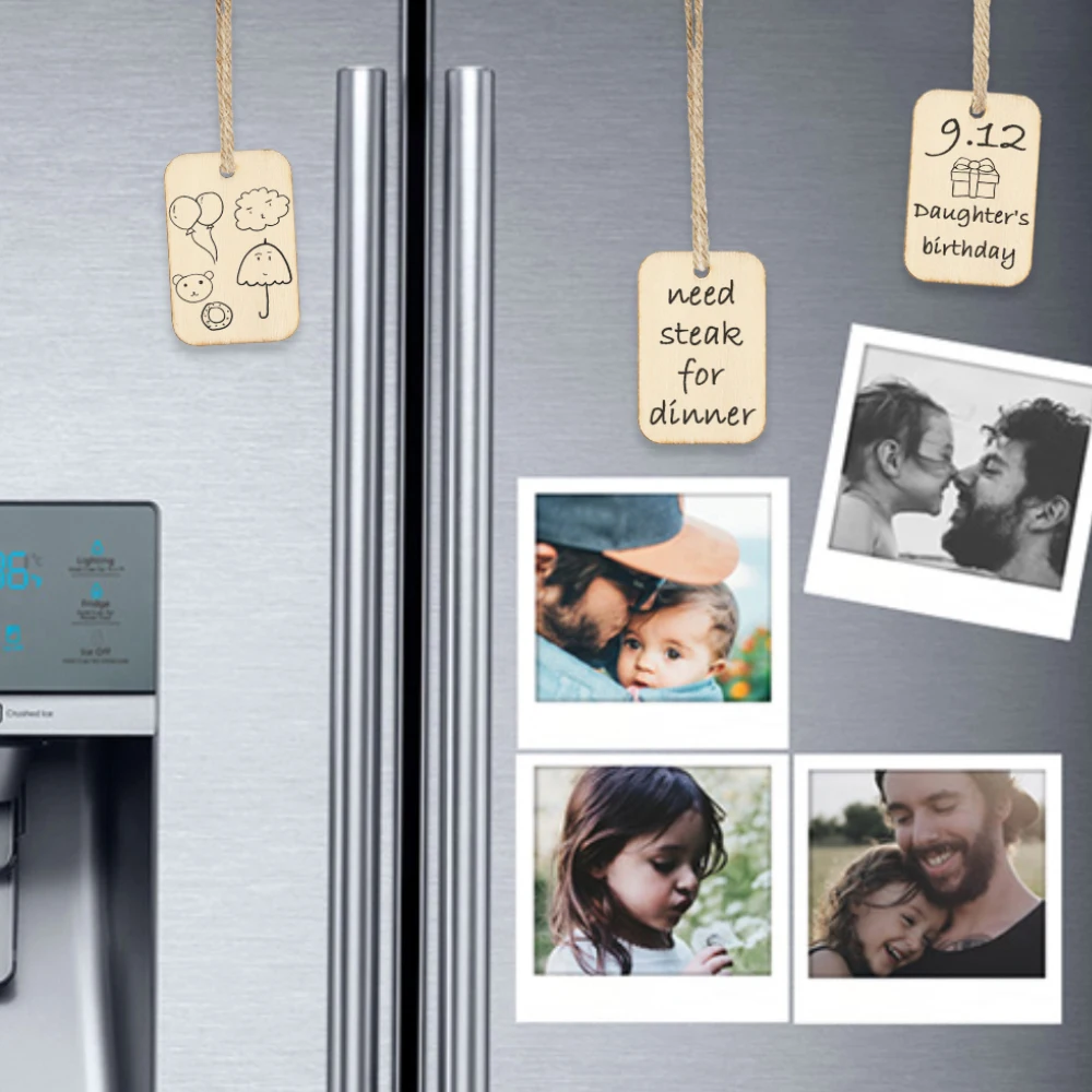 50 قطعة شرائح الخشب بالحبال شرائح سجل مستطيلة غير مكتملة قطع خشبية طبيعية ريفية معلقة حلية لديكور الحرف اليدوية #2