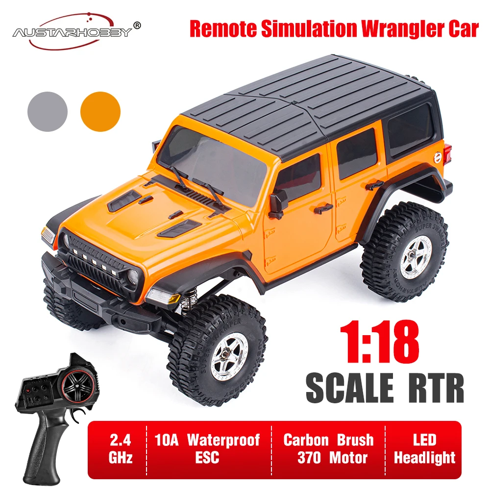 AUSTARHOBBY RC Cars AX-8560 RTR 2.4Ghz 1/18 4WD All Terrains Off-Road Waterproof Rock Crawler Car Remote Control Vehicle