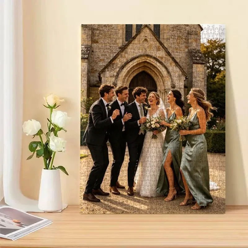 35/300/500/1000pcs Personalized Custom Photo Puzzle Family Photos Diy Toy for Kids Anniversary Festival Best Gift