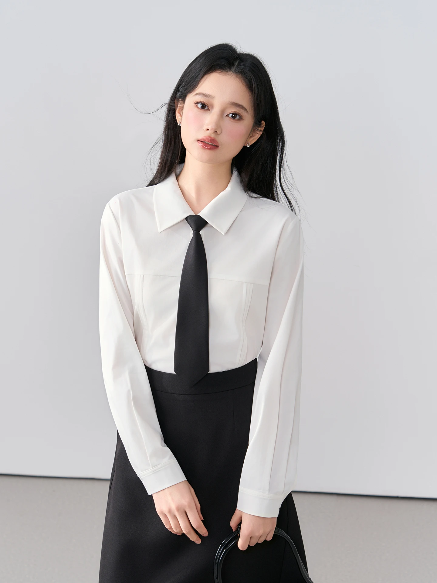 

Berd Miss White Long Sleeve Shirt Women's Summer Formal Wear Inner Shirt Career Suit Bamboo Fiber Polyester Blend Business Ca...
