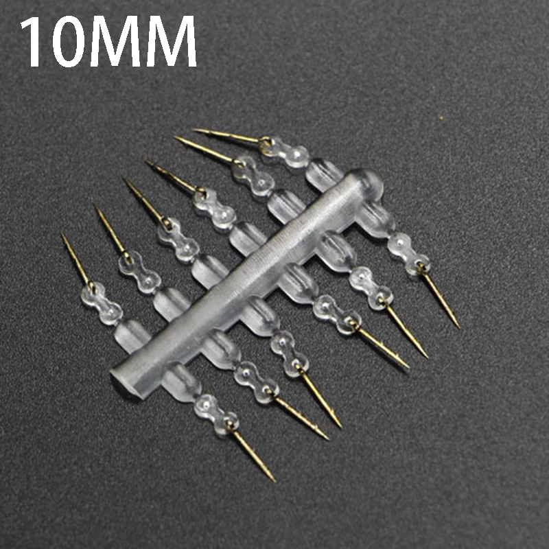 12pcs Metal Bait Spike Carp Fishing Accessories Bait Sting Boilies Pin with Clear Rubber Corn Ronnie Hair Rig Carp Feeder Tackle