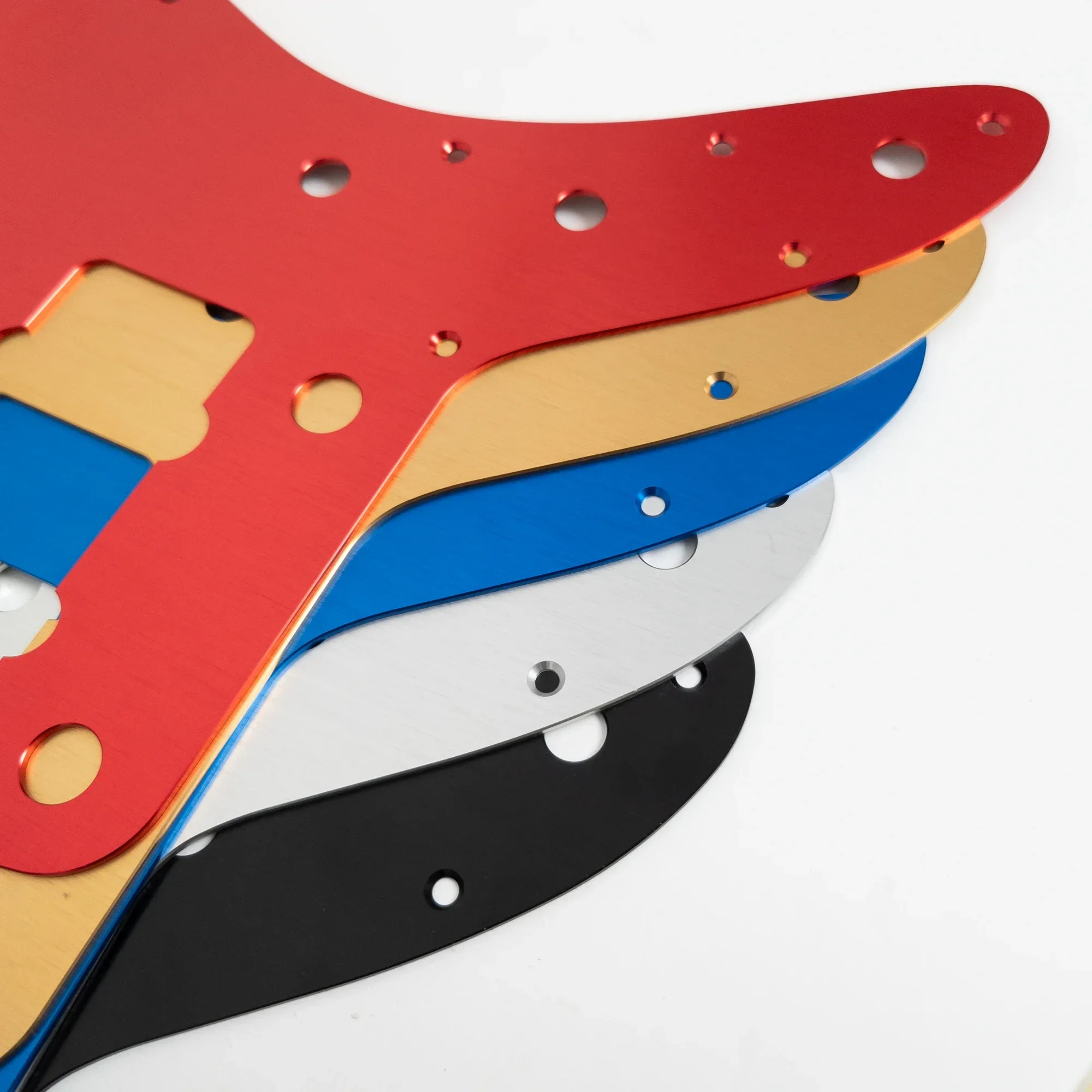 Guitar Pickguard Brushed Aluminum Guitar Scratch Plate for USA Vintage Modified Guitar Protection Plate