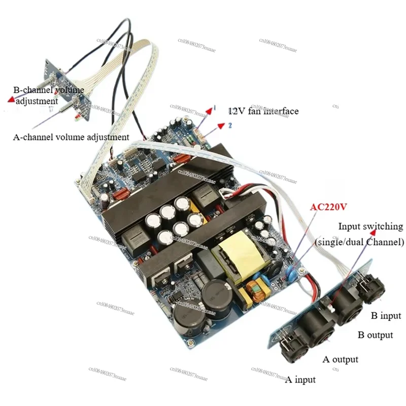 

-A99Z Dual Channel Digital Amplifier Board 1000W Audio Amplifier Board High Power with Volume Adjustment