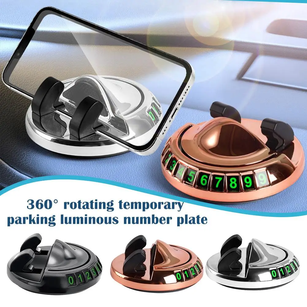 รถผู้ถือโทรศัพท์แดชบอร์ดผู้ถืออัตโนมัติโทรศัพท์ 360 องศามัลติฟังก์ชั่นหมุนที่จอดรถโทรศัพท์ Gadget หมายเลข F8P6