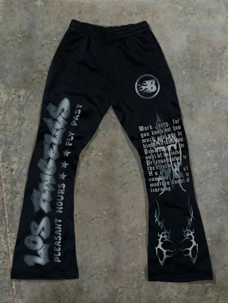 

Sweatpants High Street Hip Hop Casual Pants Men Harajuku Y2K Oversized Sport Winter Fall Super Handsome Men's Straight Leg Pants