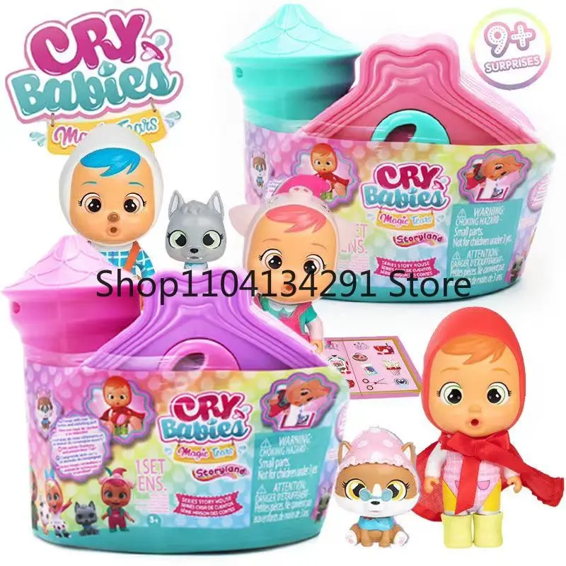 الأصلي صرخة Beies البكاء دمية ماجيك الدموع صندوق أعمى تحصيل لعبة لعب الأدوار تمثال نموذج لعبة أطفال هدية عيد ميلاد