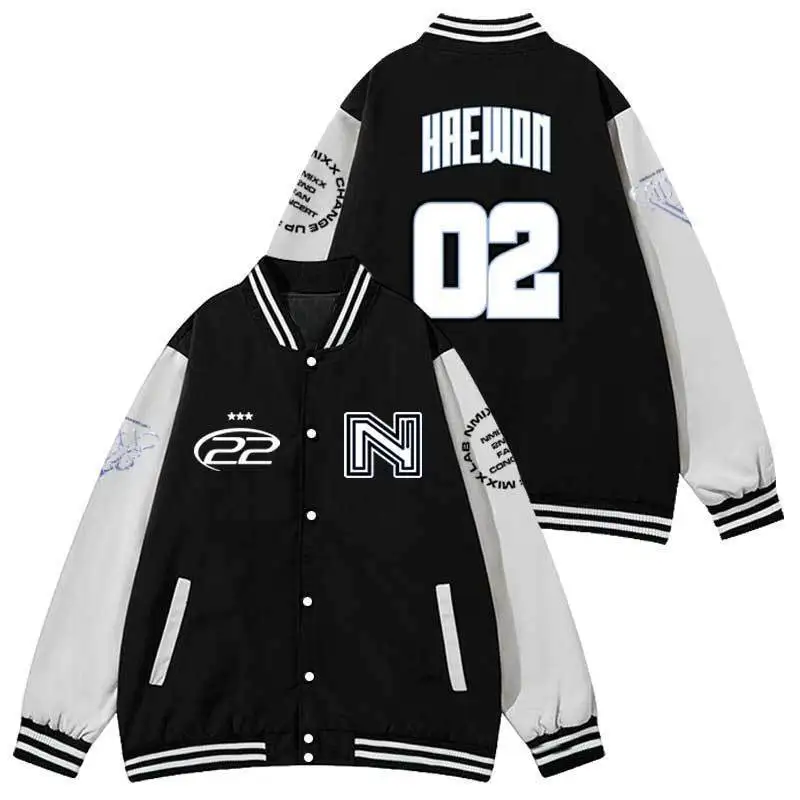 Nmixxs Jacket 2025 FM Concert NMIXXS CHANGE UP MIXX LAB Baseball Jersey Jacket American Style Couple Costume Casual Scene Top