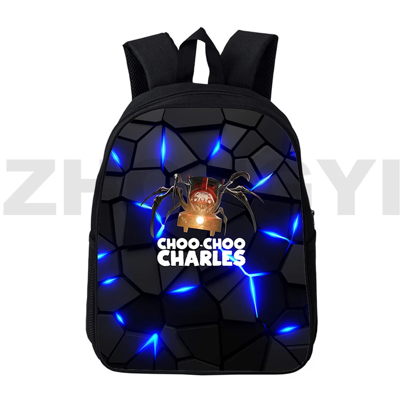 3D Choo-Choo Charles Anime Backpack Men Outdoor Sport Schoolbag 12/16 Inch Study Gifts Book Bag for Kids Women Laptop Travel Bag