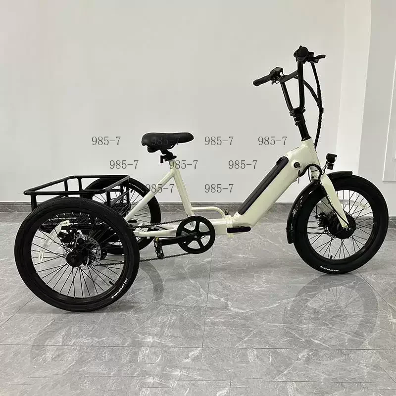 20 Inch Wide Tire Electric Pedal Tricycle, Aluminum Alloy Lithium Battery Trike for Elderly Travel