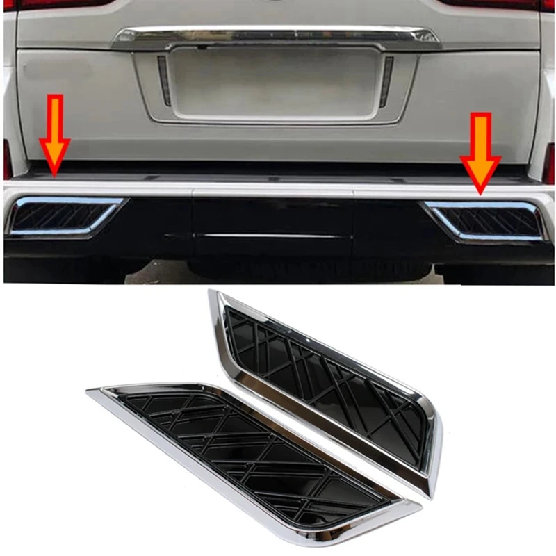 Car Exterior Rear Bumper Guard Styling Trim For Lexus 570 LX570 2016-2021 Accessories