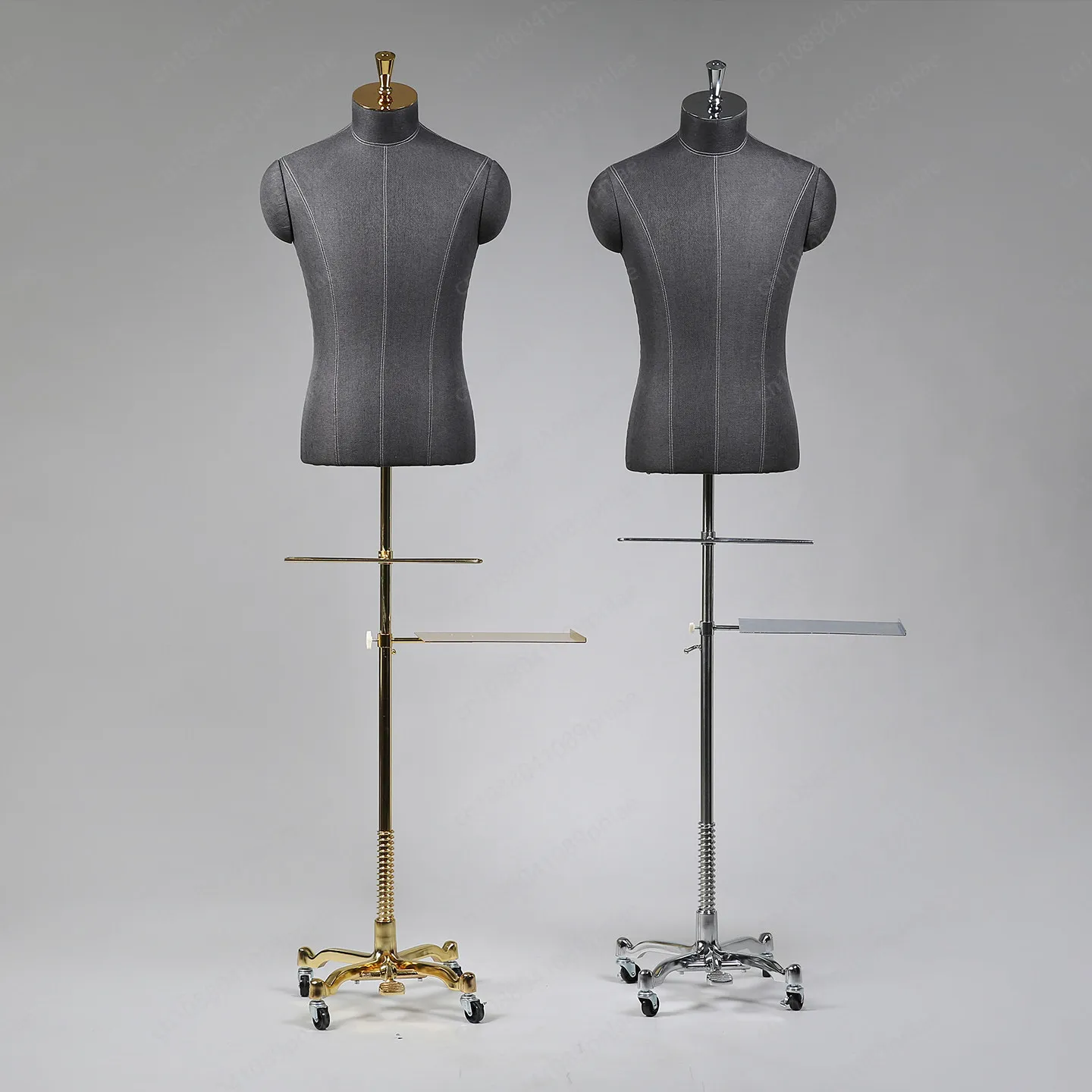 (No Pants Rack) Men's Full-body Platform Model, Suit and Dress Display Stand, Clothing Store Window Fake Human Body
