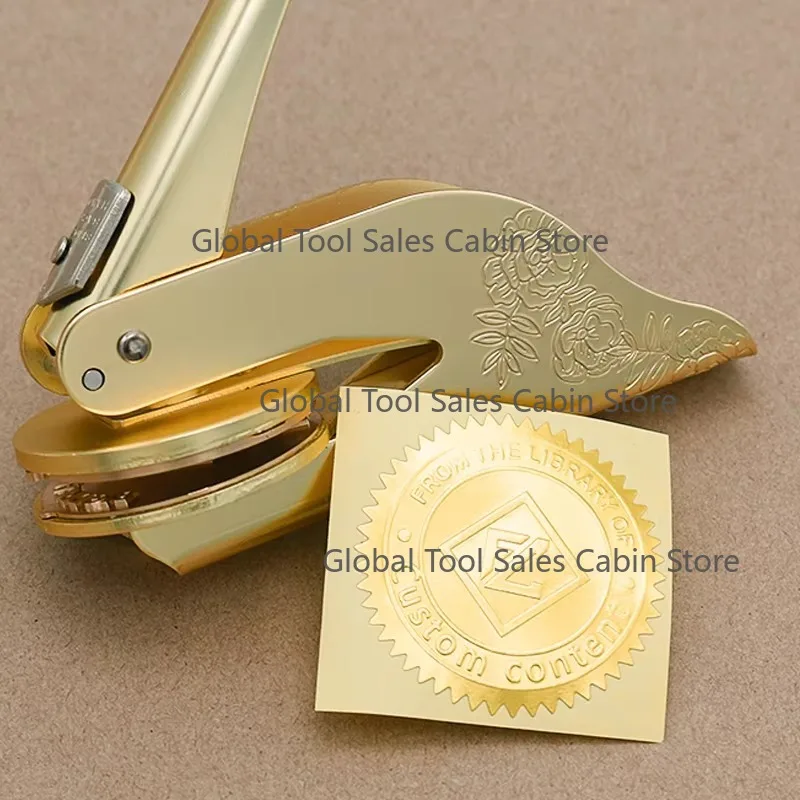 Portable Silver Custom Logo Pattern Hand Pliers Stamp Stainless Steel Embossed Stamp for Jewelry Making