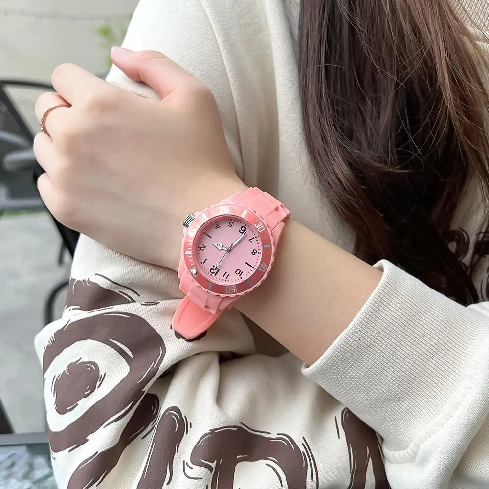 Student Electronic Clock Couple's Version Waterproof Silicone Korean Style Accessories Classic Clock Casual Sport Watch Quartz