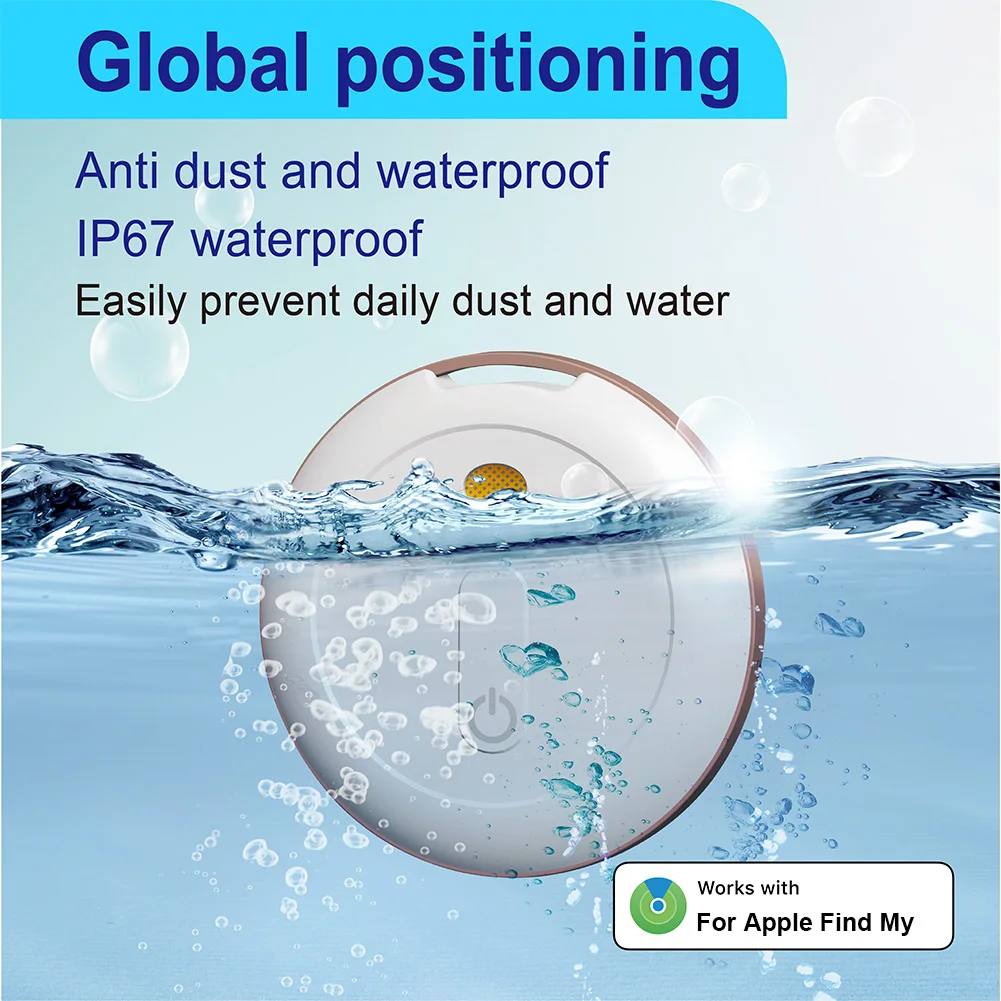 Bluetooth-Compatible Item Locator IP67 Waterproof GPS Tracking Device for iOS Wireless Mini GPS Tracker for Pets Kids Elder Bike