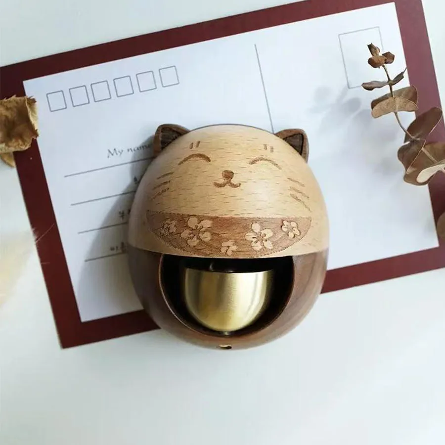 

Магнитный дверной колокольчик в стиле дофамин, напоминание окрытии двери из массива дерева с медным колокольчиком, креативный декор для дома