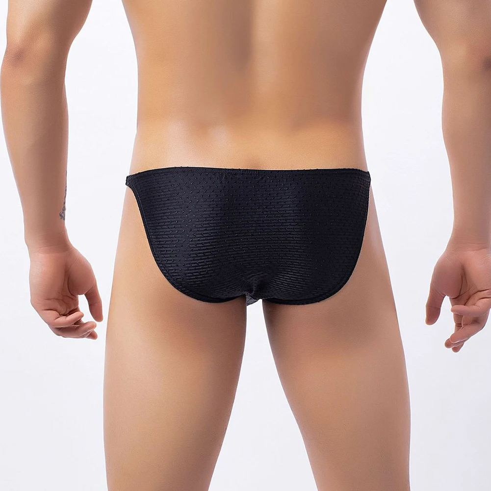 Men Sexy Briefs Low Rise Bulge Pouch G-string Hight Cut Bikini Thong Slim Side Panties Thin Breath Underwear Short Swimwear