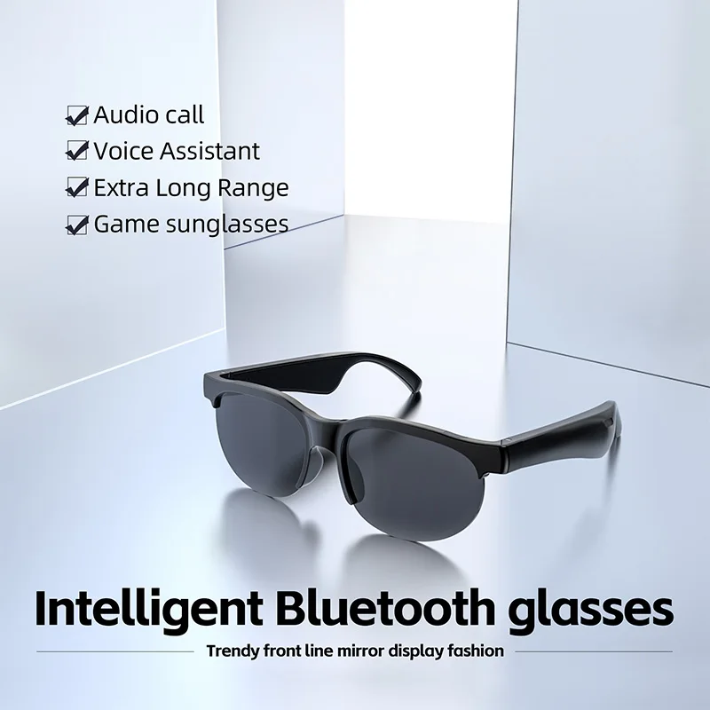 XG88 Intelligent Bluetooth Glasses Smart Anti-Blu-ray Headphones Audio Outdoor Sport Voice Control Stereo Sunglasses Headsets