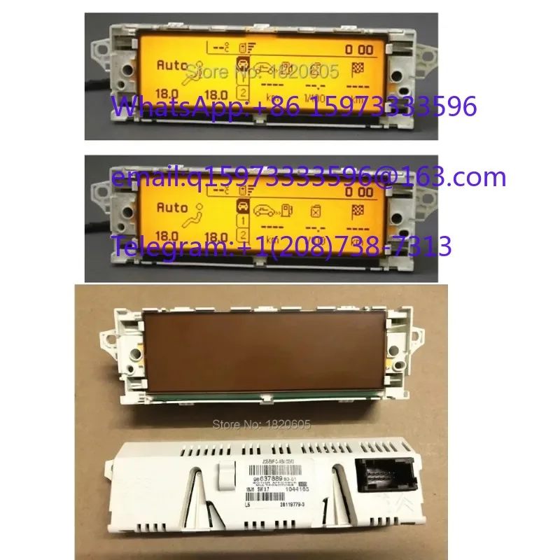 Car Yellow Screen Monitor 12 Pin Connector USB Bluetooth AC Control for Peu--geot 407 408 307 Citroen C5 Triumph