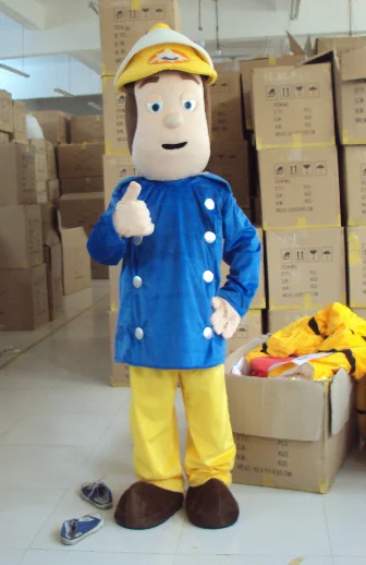 Christmas Fireman Sam Mascot Costume Fancy Dress Adult Size For Halloween Party Event Dress Party Clothing