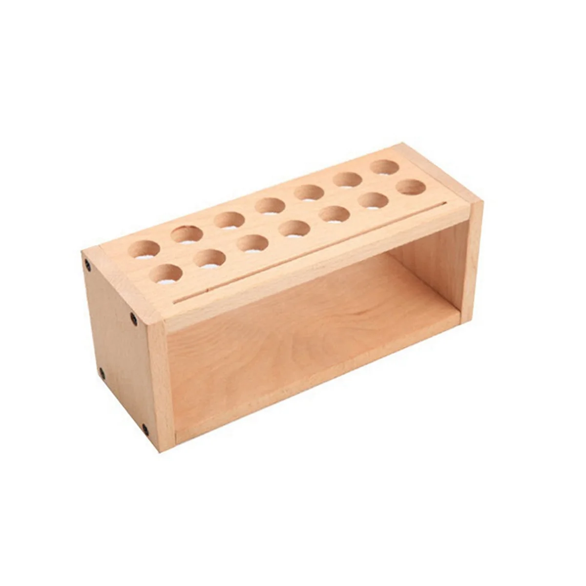 -A95Z Tool Rack DIY Leather Tool Rack Leather Art Printing Wax Line Storage Box Solid Wood Tool Storage Box-A Easy Install Easy